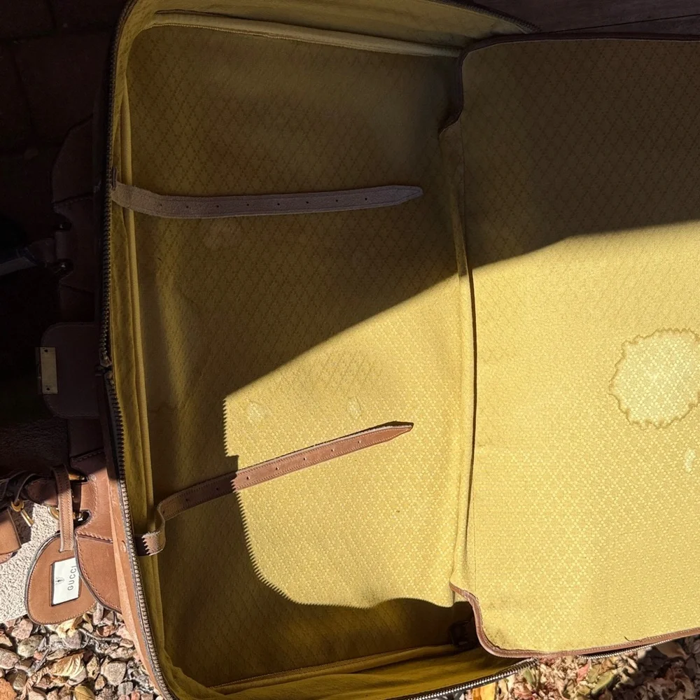 Gucci vintage Brown Leather Bag/Suitcase